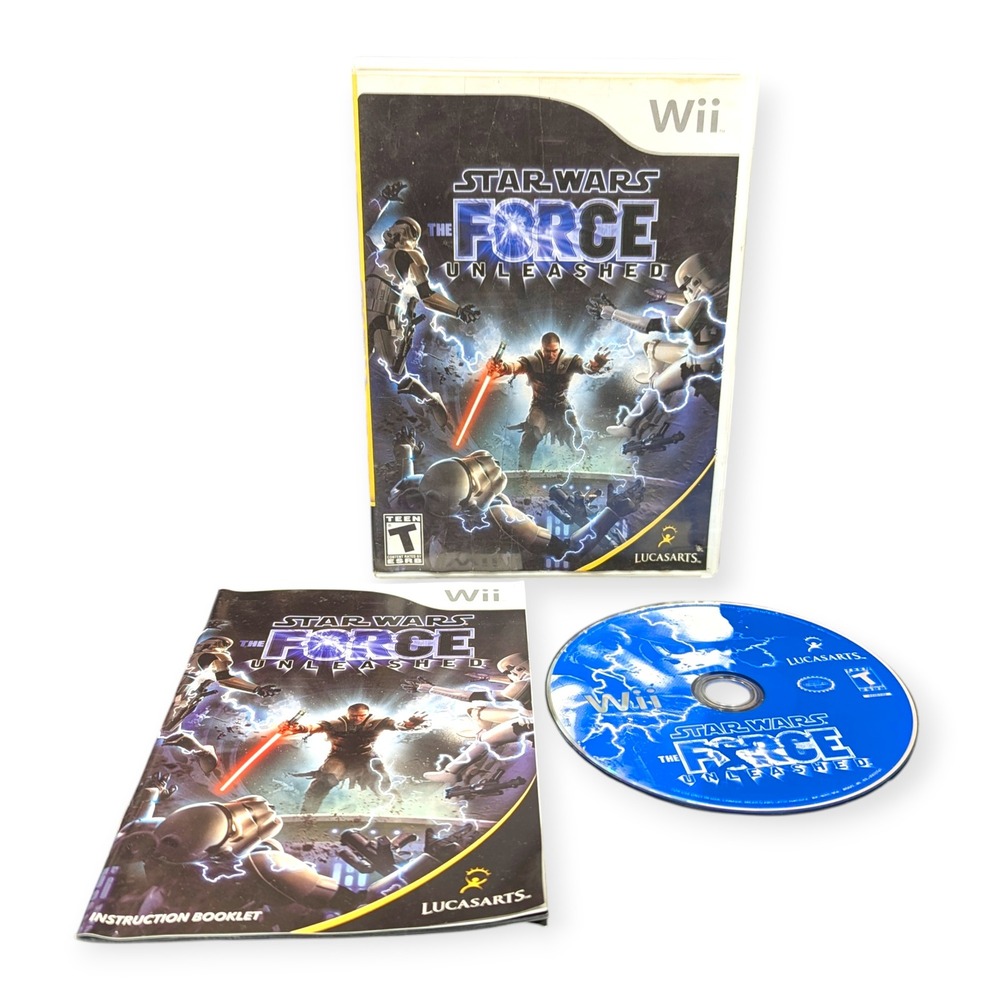 Star Wars The Force Unleashed Nintendo Wii Game LucasArts Complete CIB